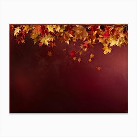 Autumnal Gradient Splash Transitioning From Warm Russet To Deep Burgundy Celebrating Thanksgiving (2) Canvas Print