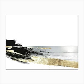 Black And Gold 84 Canvas Print