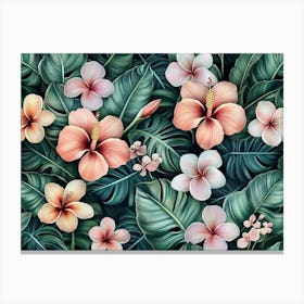 Hibiscus Wallpaper Canvas Print