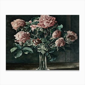 Roses In A Vase 8 Canvas Print