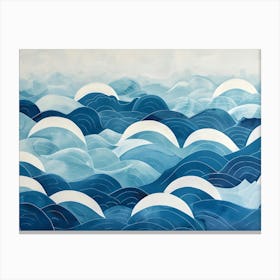 Blue Waves Canvas Print