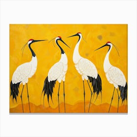 Four Cranes Canvas Print