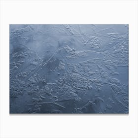 Blue-grey ice texture, frozen lake Canvas Print