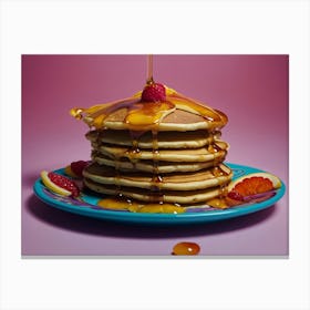 Pancakes With Syrup 3 Canvas Print