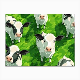 Cows In The Grass Canvas Print