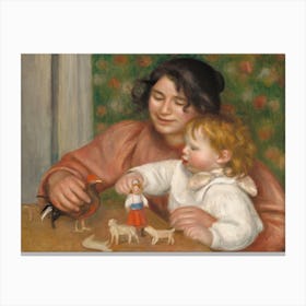 Child With Toys , Gabrielle And The Artist S Son, Jean, Pierre Auguste Renoir Canvas Print