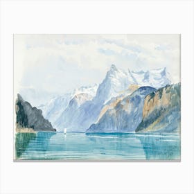 Bay Of Uri, Brunnen From Switzerland 1870 Sketchbook, John Singer Sargent Canvas Print