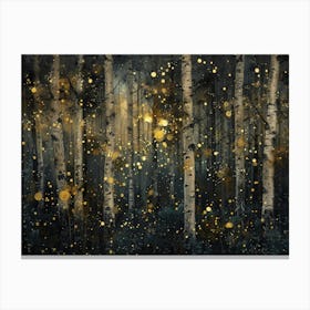 Fireflies In The Forest 1 Canvas Print