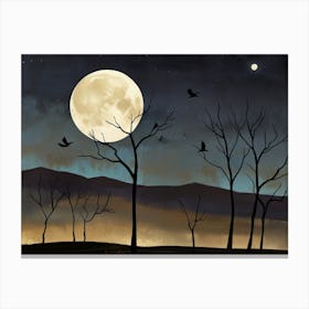 Full Moon In The Sky 5 Canvas Print