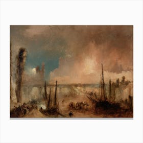 Burning Of The Houses Of Parliament, Jmw Turner Canvas Print