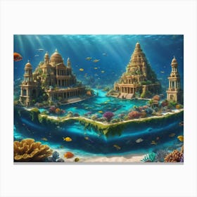 Underwater City of Atlantis Canvas Print
