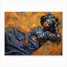 Woman Laying Down Canvas Print