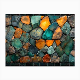 Colorful Stone Wall Art Canvas Print