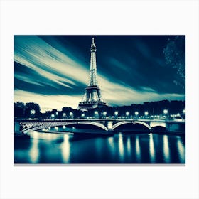 Eiffel Tower At Night 6 Canvas Print