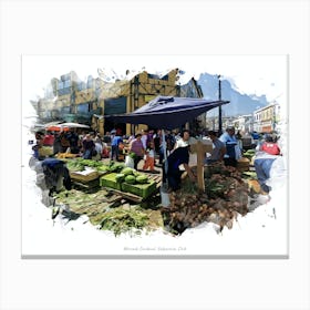 Mercado Cardonal, Valparaíso, Chile Canvas Print