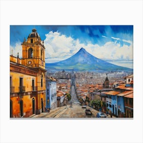 Ecuador Cityscape Canvas Print