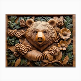 3d Bear Artwork Elegant And Stylish And Design Canvas Print