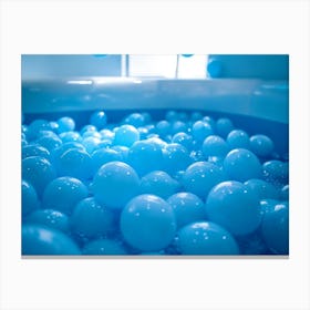 Blue Balloons Pool Canvas Print