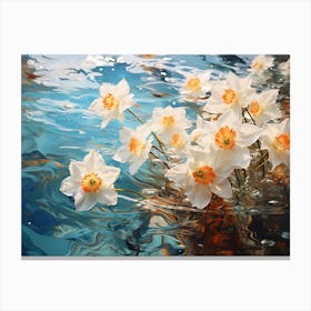 Daffodils In Water 3 Canvas Print