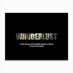 Wanderlust Poster Retro Wooded Pines 8 Canvas Print