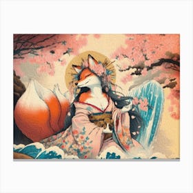 Fox Goddess Beauty Canvas Print