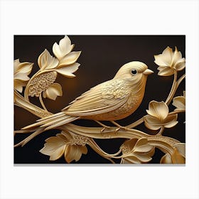 Bird On A Branch Canvas Print