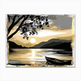 Sunset By The Lake 9 Canvas Print