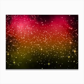 Yellow Green, Red Violet Shining Star Background Canvas Print