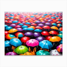 Umbrellas Canvas Print