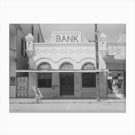 Vacant Bank Building, Saint Martinville, Louisiana By Russell Lee Canvas Print