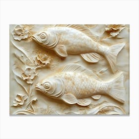 Fish Carving Canvas Print