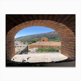 View From An Arched Window Canvas Print