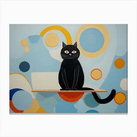 Cat On A Shelf 1 Canvas Print