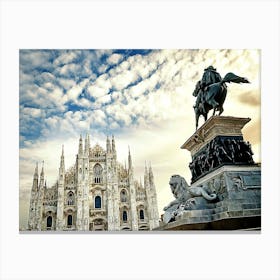 Piazza Del Duomo, Milan, Italy Canvas Print