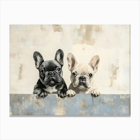 Minimal Frenchie 6 Canvas Print