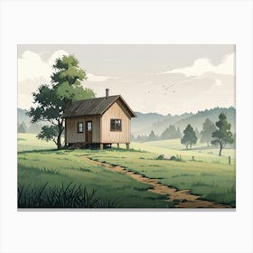 Small House In The Countryside 1 Canvas Print