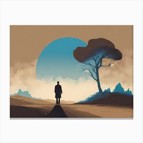 Man Walking Vast, Man vector Canvas Print