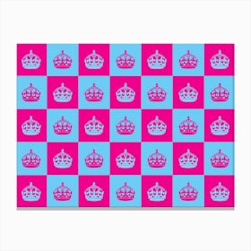 Royal Checkboard Canvas Print