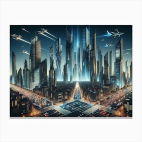 Futuristic City 1 Canvas Print