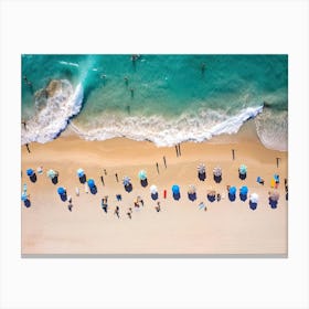 Aerial View Beach Club Summer Photography 6 Canvas Print
