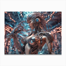 Cyborg Woman 8 Canvas Print