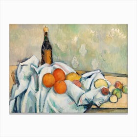 Bottle And Fruits, Paul Cézanne Canvas Print