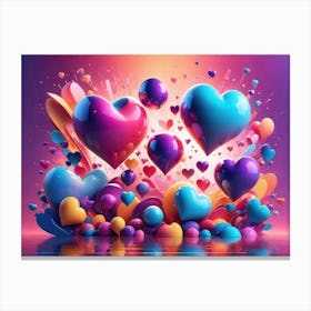 Colorful Heart Creative 25 Canvas Print