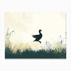 Duck In Flight Canvas Print