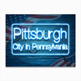 Pittsburgh City In Pennsylvani Canvas Print