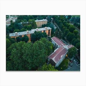 Aerial View on Roofs of Milan, Italy. Art Print Canvas Print