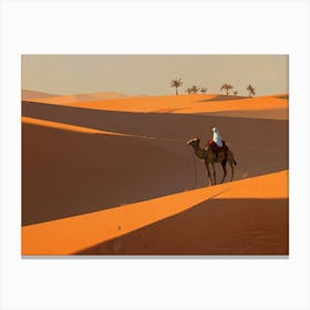 Camel In The Desert 5 Canvas Print