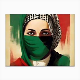 Woman With A Head Scarf Canvas Print