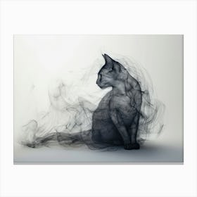 Smoke Cat Canvas Print