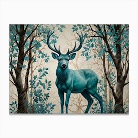 Deer In The Woods 2 Canvas Print